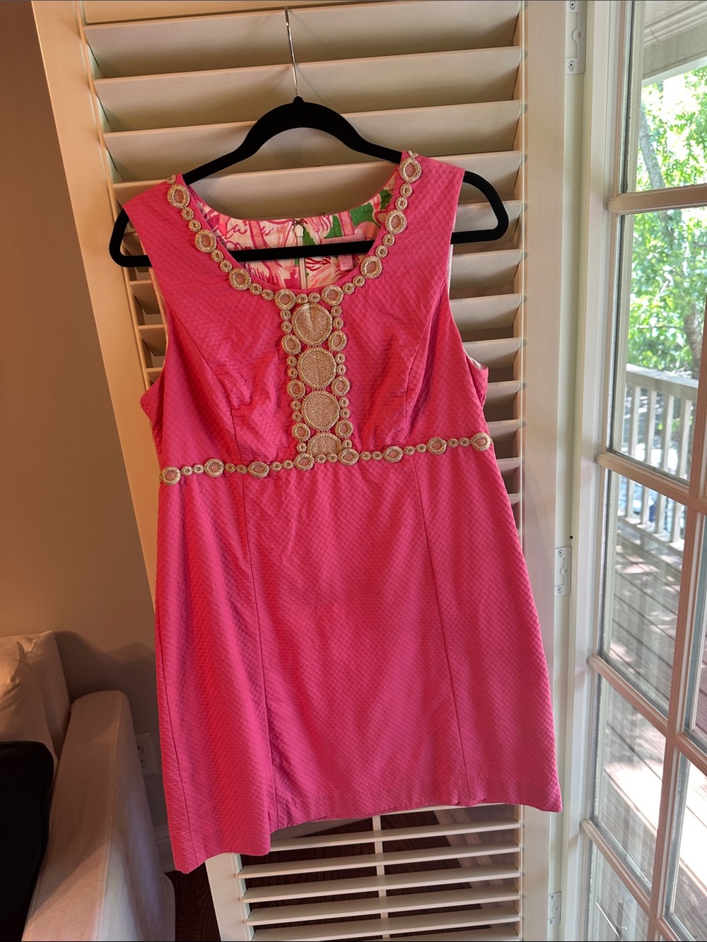Lilly Pulitzer Pink Embellished Sleeveless Shift Dress